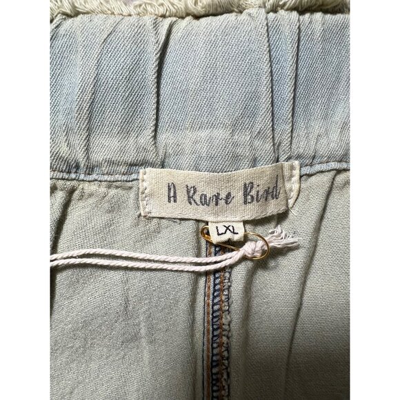 A Rare Bird Handmade Distressed Cotton Patchwork Pants With Unique Embroidered D - Picture 10 of 16